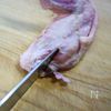 手羽先肉の甘酢あん炒めの工程1