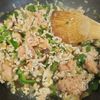 【鶏ひき肉の和風パスタ】新玉ねぎが甘くて美味しい!の工程2