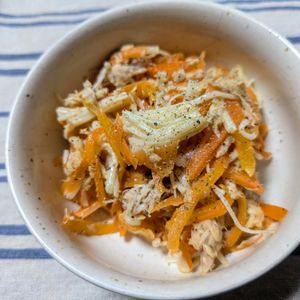 はるねこの作ってみた!投稿(レンジで4分！【にんじんとえのきの無限ツナ和え】お弁当にも◎)