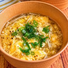 【えのきとふわふわ卵の中華スープ】とろとろ〜♡