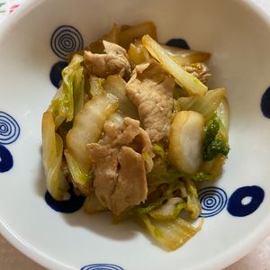 万福の作ってみた!投稿(ワンパン10分！【白菜と豚こまのオイスターあんかけ】)
