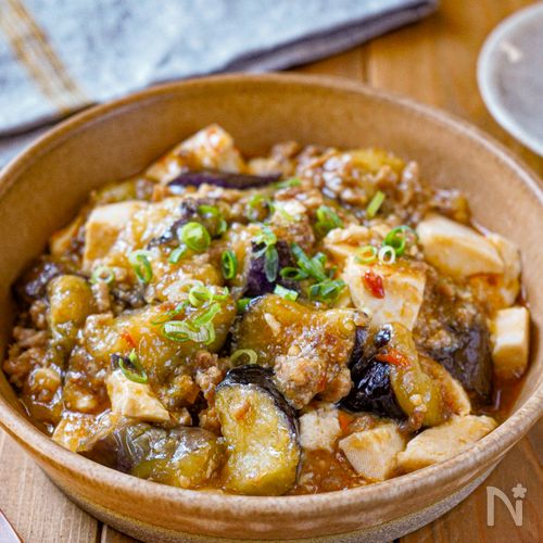 【丼にも♪茄子がとろける麻婆茄子豆腐】男子喜ぶ10分レシピ♡