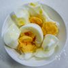 ゆで卵がポイント「残った煮込みハンバーグでデミパスタ」の工程2