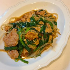 みわの作ってみた!投稿(ごはんがすすむ♩豚ひき肉とニラもやしの旨辛炒め)