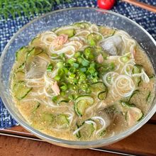 包丁不要で簡単♪「きゅうりとツナのごま味噌そうめん」