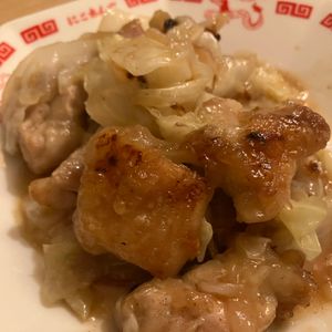 こおりたんの作ってみた!投稿(ワンパンで簡単!鶏肉とキャベツのポン酢照り焼き【重ねて放置】)