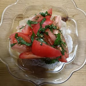 ハシガミダイコウの作ってみた!投稿(汁まで飲める『トマトの白だしマリネ』)