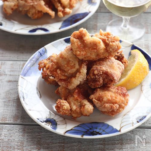 鶏のめんつゆから揚げ☆外側カリッ、中ジューシィー♪