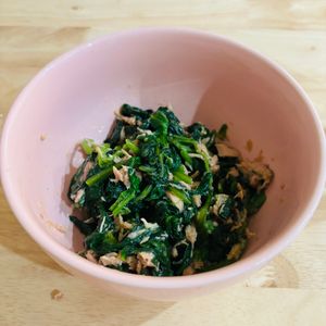 RiKaの作ってみた!投稿(『こまツナムル♡（小松菜とツナのナムル）』副菜やおつまみに♡)