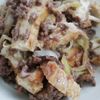 翔ママの作ってみた!投稿(ちょっぴり贅沢副菜♡厚揚げのすき焼き風そぼろ煮込み)