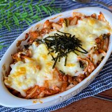 器1つで簡単!トースターで焼くだけ「キムチーズ納豆ドリア風」