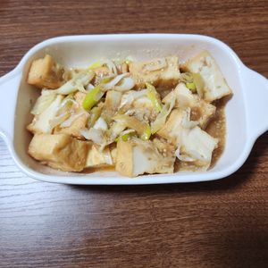 とももの作ってみた!投稿(レンジで5分！【厚揚げとねぎの胡麻味噌和え】簡単副菜♩)