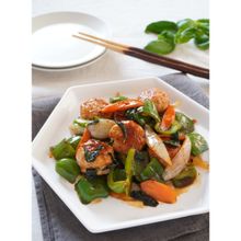 鶏つくねとピーマンのバジル炒め