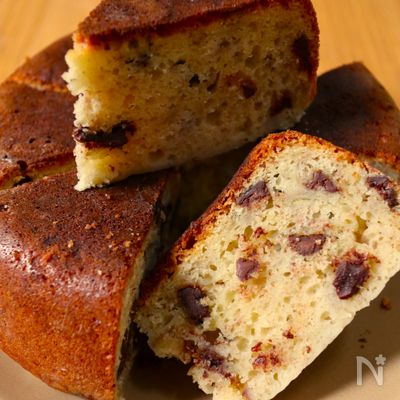 炊飯器×ホットケーキミックスで♩【バナナチョコケーキ】