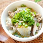 【ジュワッと大根のうま塩ピリ辛スープ】豚こまで簡単♪
