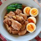 鶏肉とゆで卵の甘辛煮