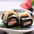 お節料理　サーモンの昆布巻き