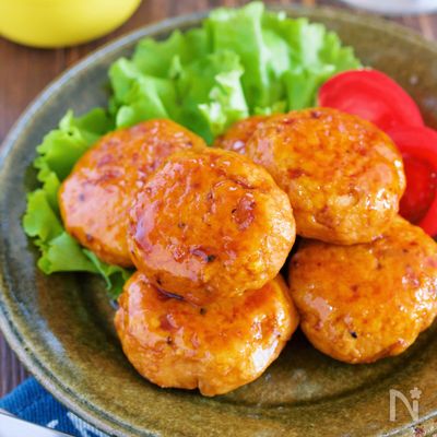 水切り不要♪『お豆腐つくねのハニマヨ照り焼き』【#作り置き】