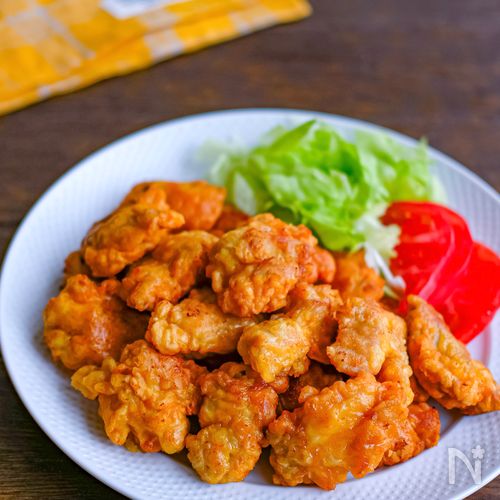 鶏もも肉でジューシーとり天風