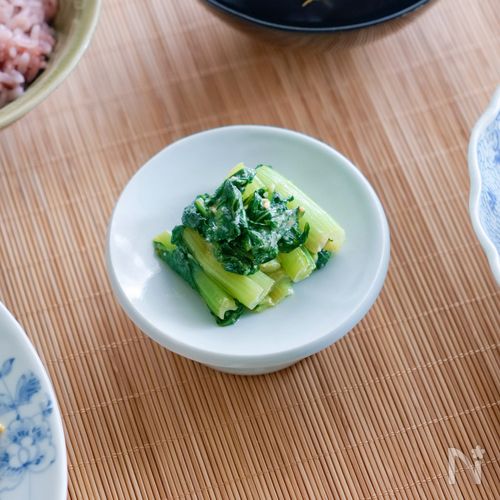 【小松菜のごま酢あえ】小松菜だけ！5分！和食献立にうれしい♪