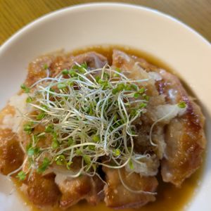かめちゃん🐢の作ってみた!投稿(【揚げ鶏のネギおろしポン酢だれ】揚げない♬︎おてがる♡)