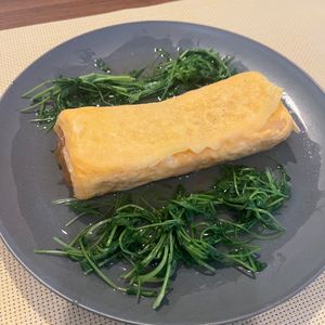 金の作ってみた!投稿(簡単♡だし巻き卵と豆苗の白だしびたし【節約・ヘルシー】)