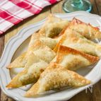 バジル香る♪チーズ納豆揚げワンタン