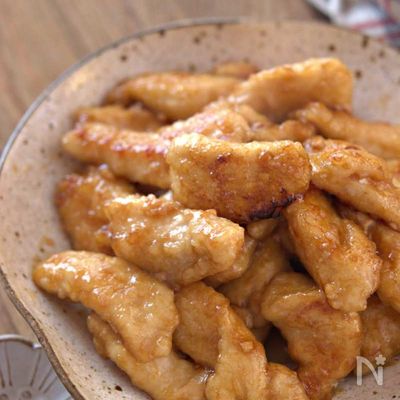 照り照りチキンの甘辛だれ