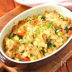 【ズッキーニのチーズ焼き】重ねてトースターで焼くだけ！