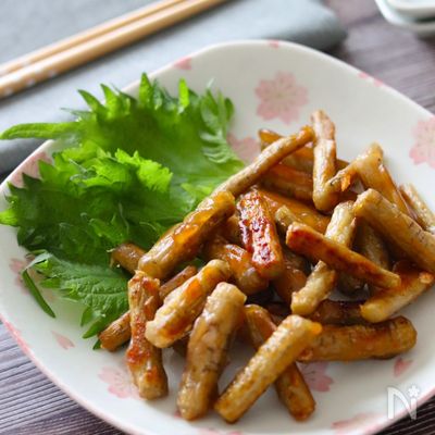 【ポリポリ新ごぼうの甘辛味噌唐揚げ】ポリ袋でもんで揚げ焼き！