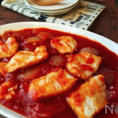 鶏胸肉のヘルシー♪チリソース煮