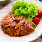 【デミグラスきのこハンバーグ】厚揚げで美味しくかさまし！