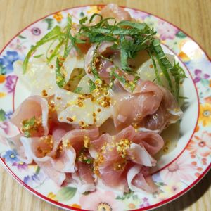 もんぶらん°・*:.。.☆の作ってみた!投稿(爽やかおつまみの新定番‼︎『生ハム大根のレモンマリネ』)