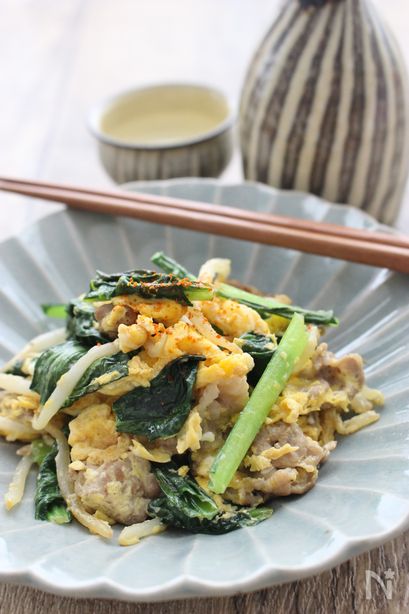 小松菜と豚肉の卵炒め By さっちん レシピサイト Nadia ナディア プロの料理家のおいしいレシピ
