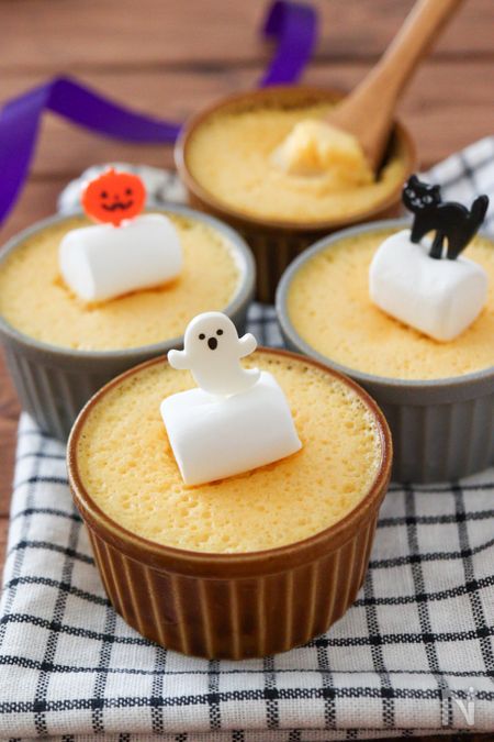材料3つ！マシュマロかぼちゃムース！生クリームなしで簡単