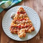 クリスマスツリーピザ♪発酵なし！豆腐で簡単♪こどもレシピ