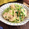 【パパっと5分で副菜】豆苗と豆腐のツナマヨ和え