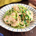【パパっと5分で副菜】豆苗と豆腐のツナマヨ和え