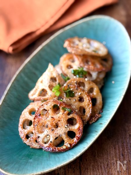 食材1つ！味付けこれだけ！れんこんの甘辛ガーリックソテー