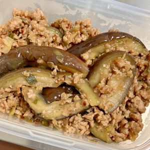 1267933の作ってみた!投稿(こってり甘くて旨い！『豚ひき肉となすのしょうが味噌炒め』)
