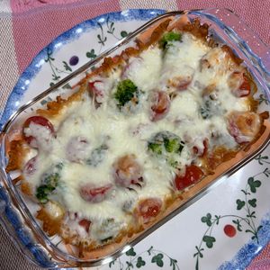 ゆっこの作ってみた!投稿(焼くまで3分！鯖缶とトマトのおかかチーズ焼き)