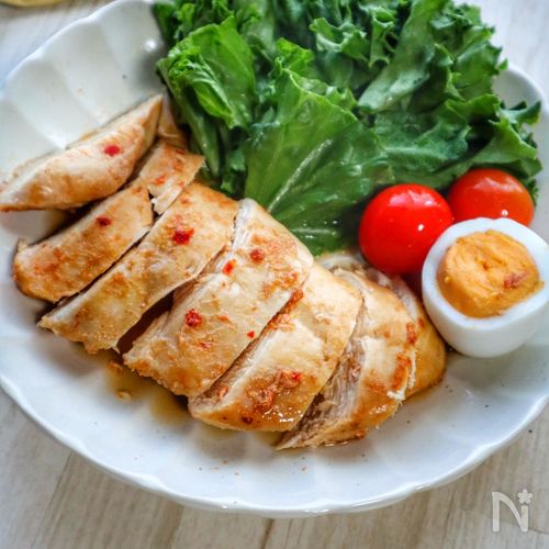 レンチン10分♪ ピリ辛鶏チャーシュー