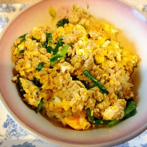 Rayの作ってみた!投稿(10分で完成！【ニラ玉そぼろ丼】)