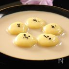 さつまいも白玉の冷やし黒糖豆乳汁