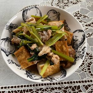 万福の作ってみた!投稿(【豚こま肉と厚揚げと小松菜のあんかけ】節約！ご飯がすすむ♡)