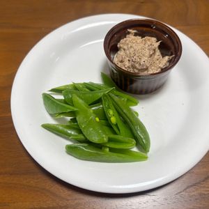 こむぎの作ってみた!投稿(スナップエンドウのツナマヨディップ)