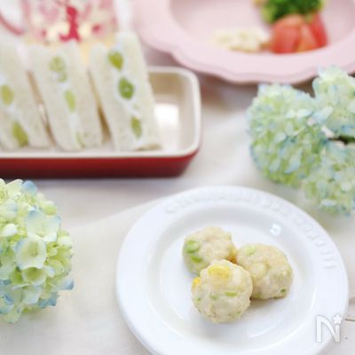 【離乳後期】 とうもろこしのお豆腐つくね