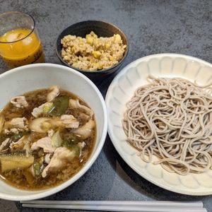ひつじの作ってみた!投稿(なすと豚しゃぶの絶品つけ蕎麦（そば）)