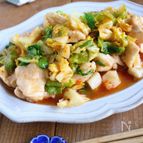 春キャベツと鶏むね肉のピリ辛蒸し