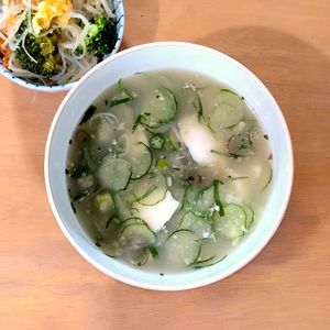 かおちゃんの作ってみた!投稿(宮崎♡冷や汁風《具だくさん♡冷たいお味噌汁》)